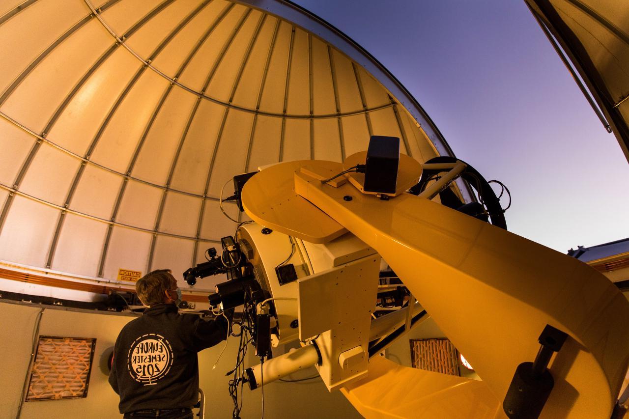 The Dome from the Inside of the Westmont Observatory with the Keck Telescope